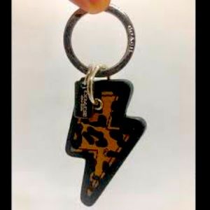 Coach keychain leopard lighting